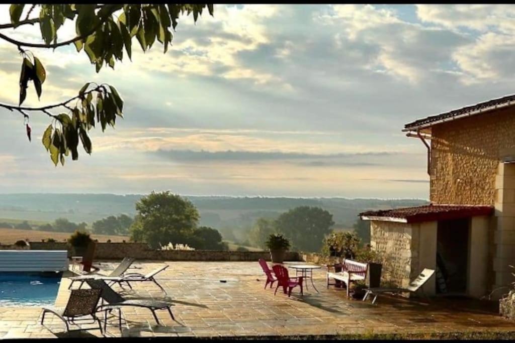 French Farmhouse Retreat With Pool & Superb Views. Blanzac  Exterior foto